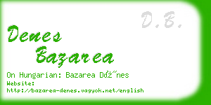 denes bazarea business card